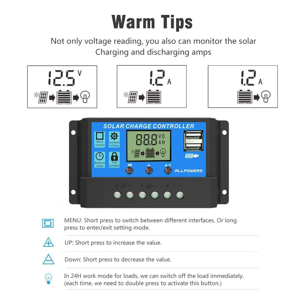 4000 Watts Solar Panel Kit 100A 12V Battery Charger with Controller Caravan Boat