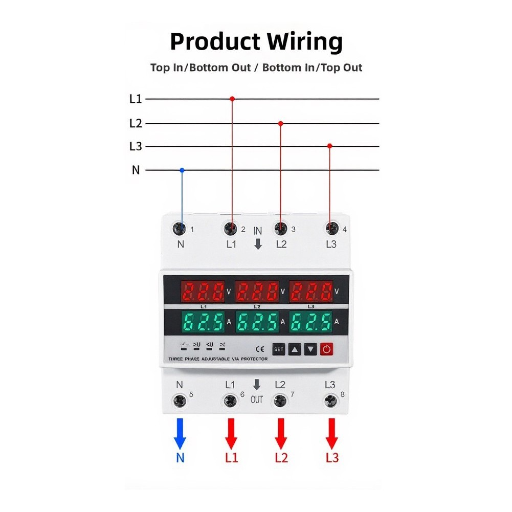100A Voltage Monitoring Protector for Overvoltage Undervoltage Protection