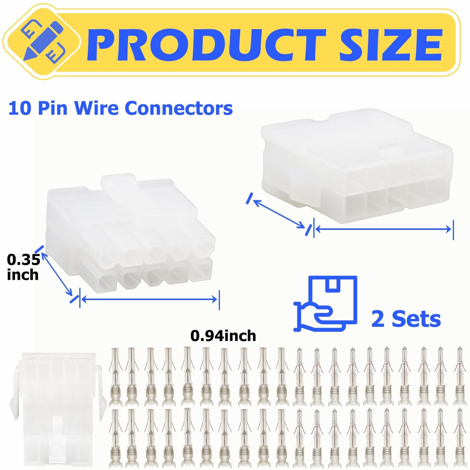 10-Pin Wire Connectors Set – Corrosion-Resistant, Easy Install, Compatible Kits