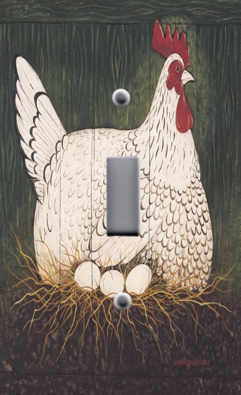WARREN KIMBLE CHICKEN HENRY EGGS image Light Switch WALL Plate Outlet Covers