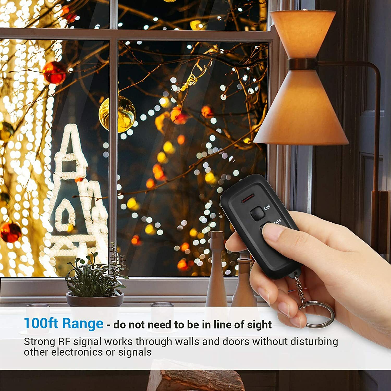DEWENWILS Outdoor Wireless Remote Control Outlet Switch Power Strip Weatherproof