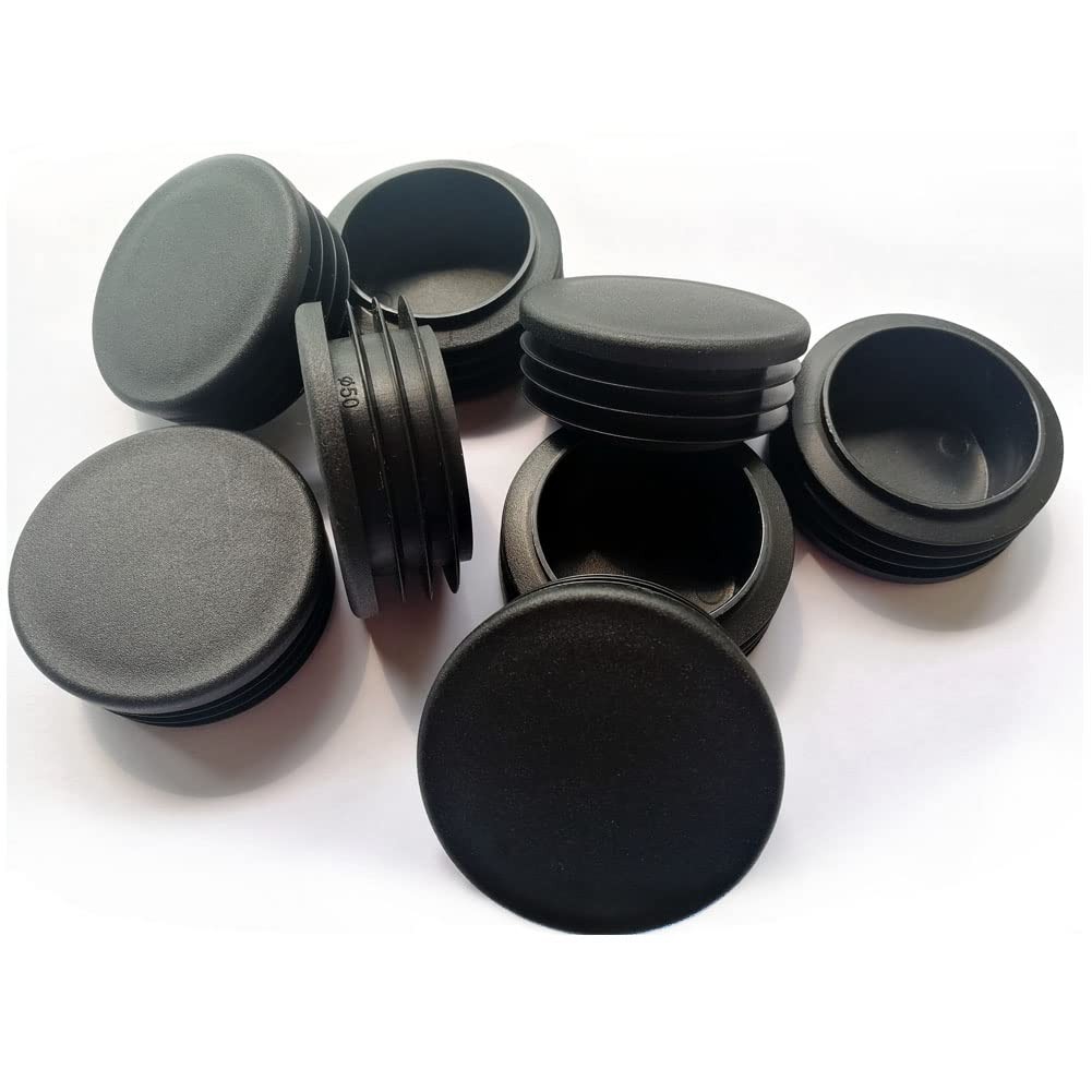 CaSuTong 2 Inch (50mm) Round Plastic Plugs, Tubing End Cap, 2 inch-8pcs