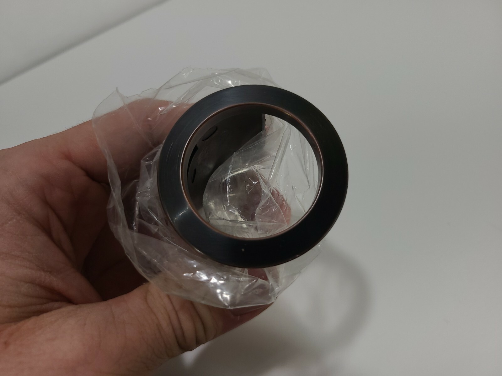 Mockett PCS75-15/90 Black Rubbed Bronze Power Grommet Round Metal Flange, Single