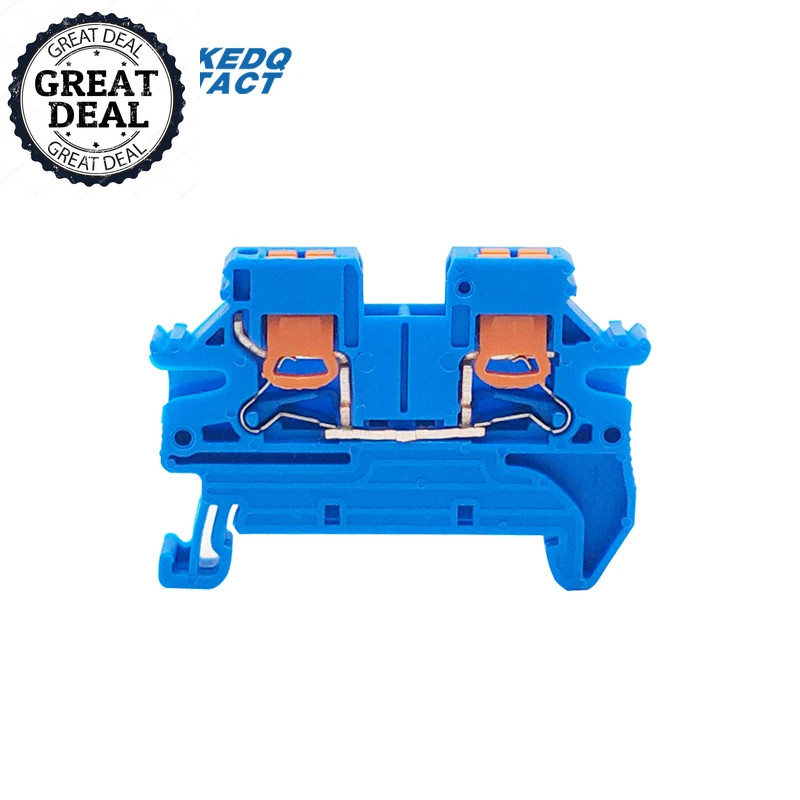 Rail Terminal Block 2.5Mm² Cable Wiring Electrical Wire Push-In Connector 10Pcs