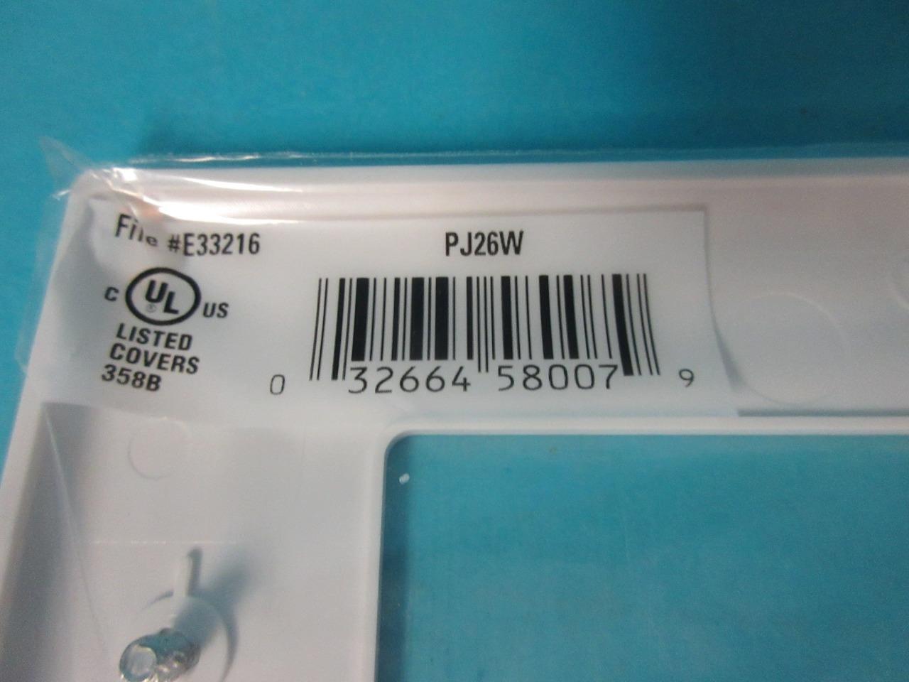 20 Eaton White Decorator 1G UNBREAKABLE MidSize Wallplate GFI GFCI Covers PJ26W