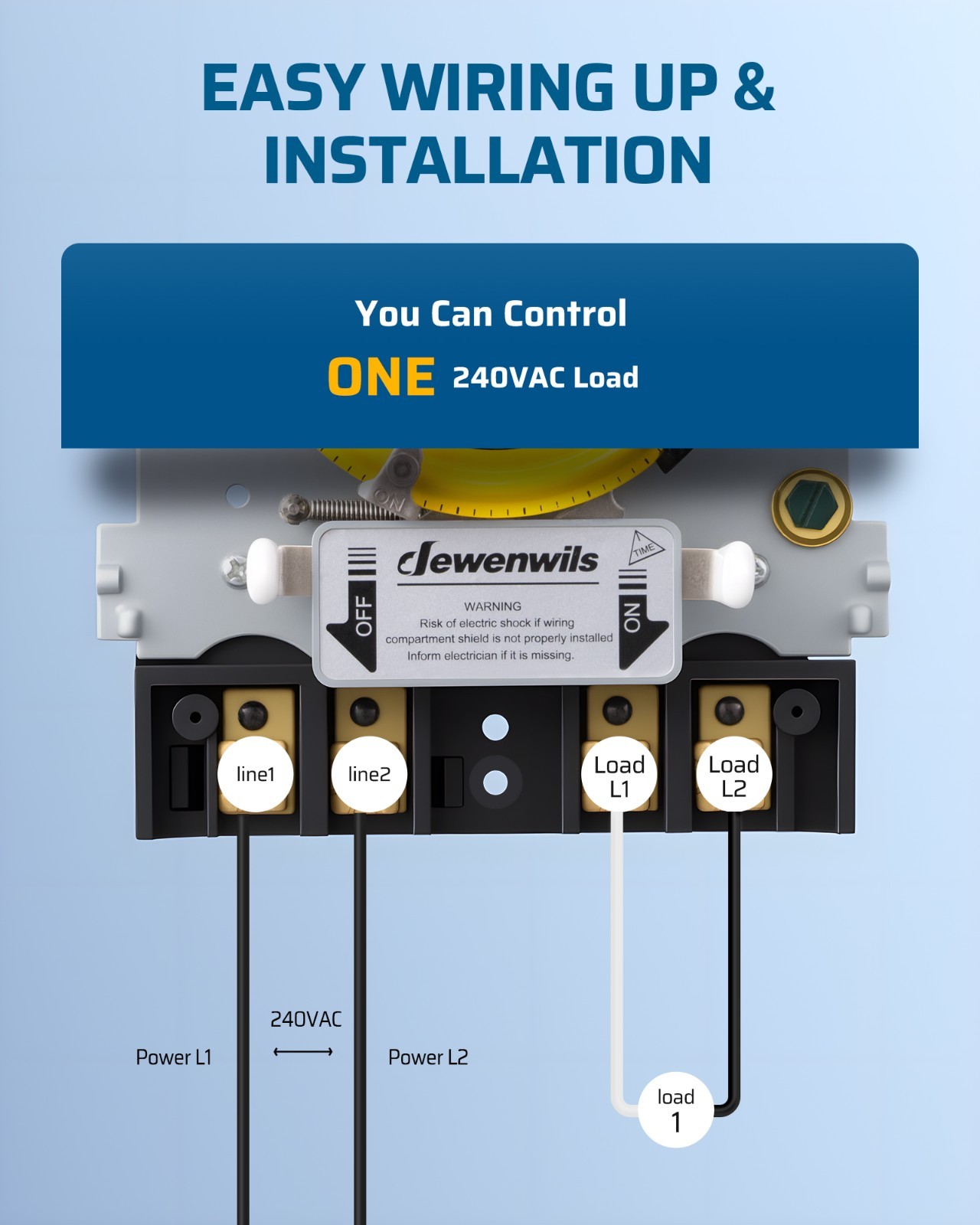 Outdoor 240V Timer Switch 40A Mechanical 24 Hour for Pool Pump Water Heater