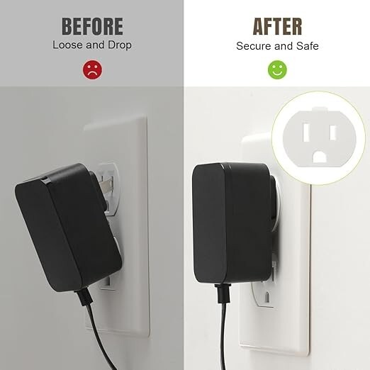 Loose Outlet Plug Fix, 12 Pack Plastic Snug Plug Socket Secured Compatible with