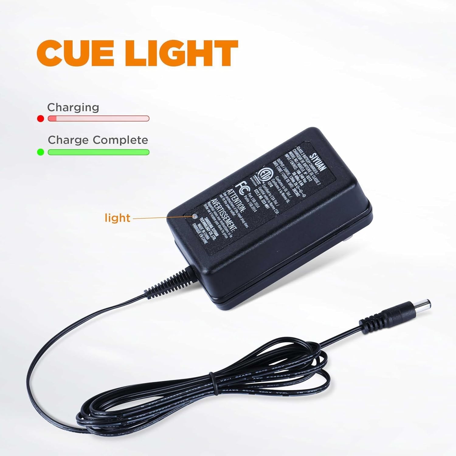 Siyuan Generator Battery Charger, 12V 2A Output, 5.5Mm/2.1Mm Connector, Compatib