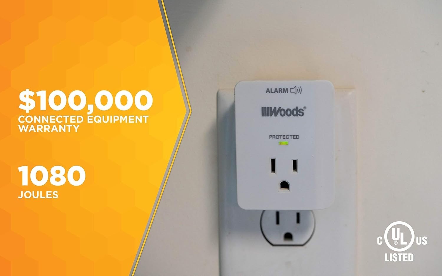 Southwire Surge Protector with 1080J Protection – 1 Outlet, Slim White Design