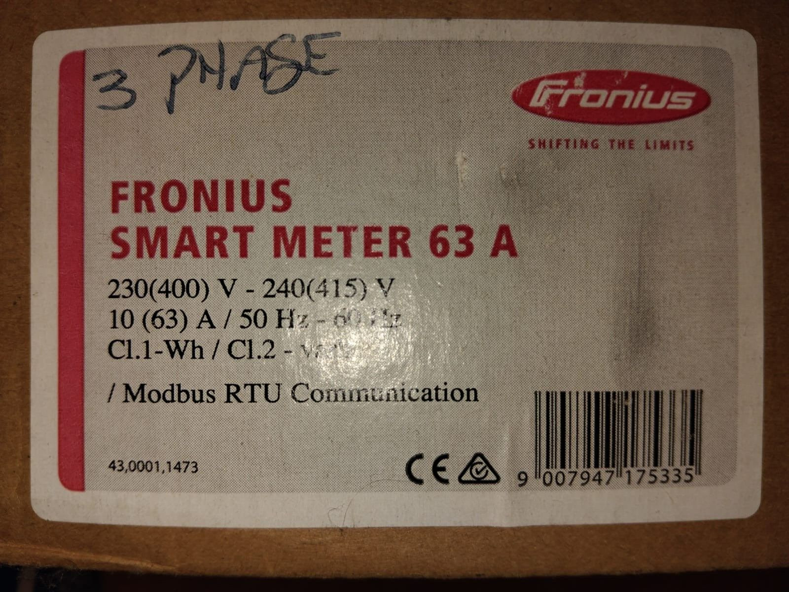 Fronius 63 Amp 3 Phase Smart Meter 400 – 415 Volts FROSMARTM63A/277V