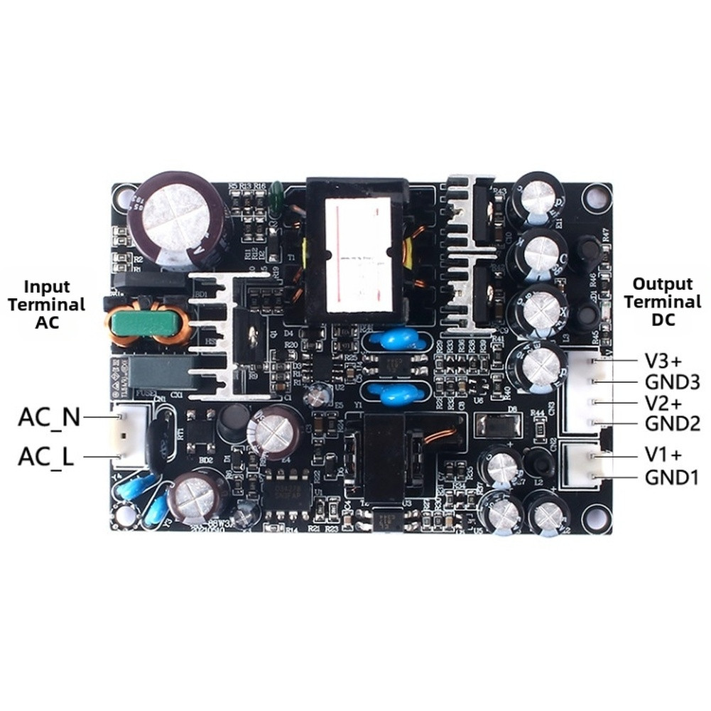 Triple Output 88W Power Supply 5V 12V 15V Isolated DC DC Converter Board