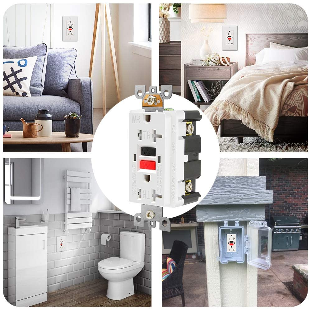 GFCI Outlet 20 Amp, UL Listed, Self-Test GFI Receptacles, Tamperresis