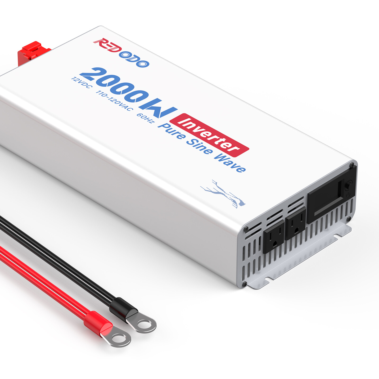 Redodo 1000W 2000W Pure Sine Wave Inverter 12V DC to 120V AC Solar Converter