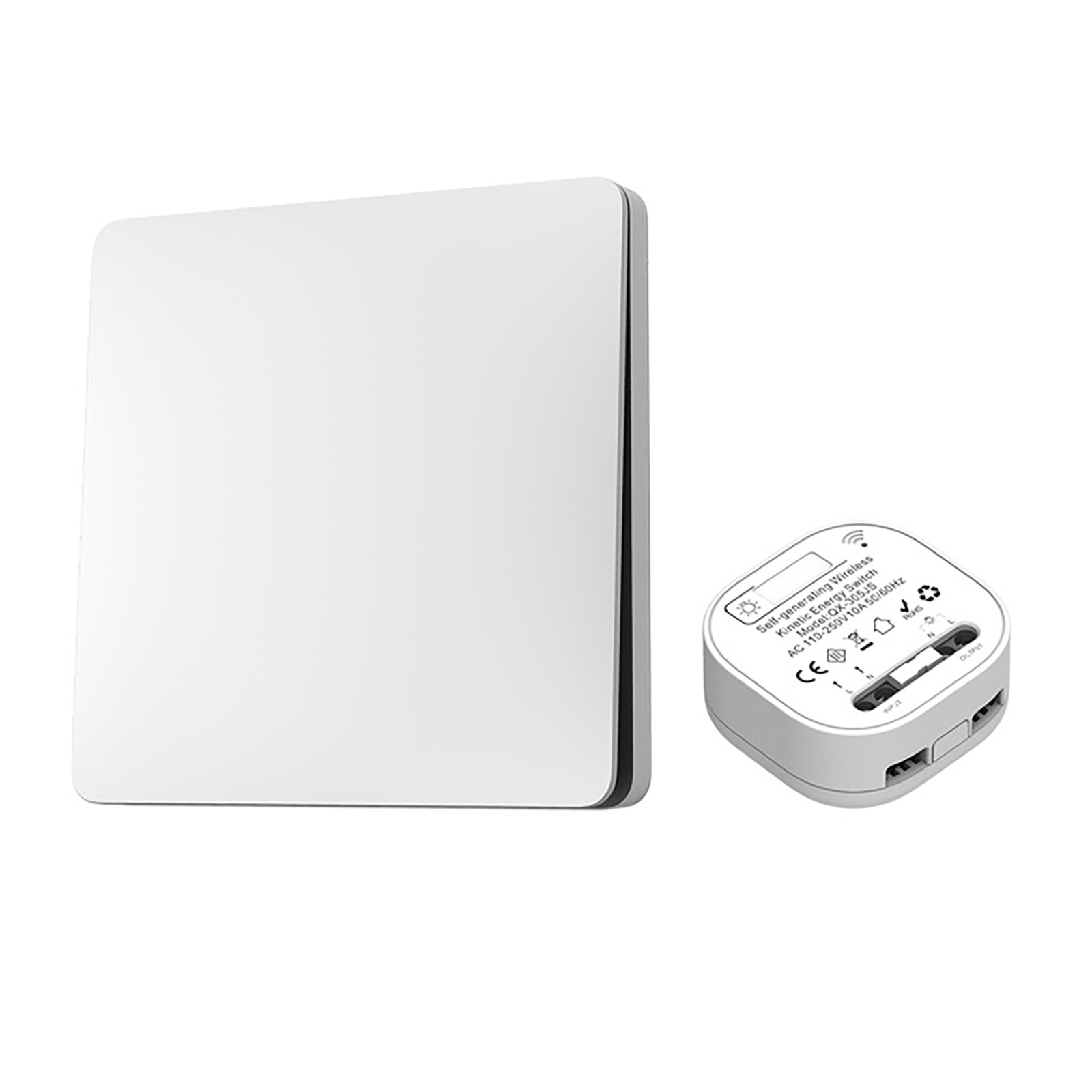 Brand New Wireless Remote Control Kinetic Self-powered No Battery Wall Switch