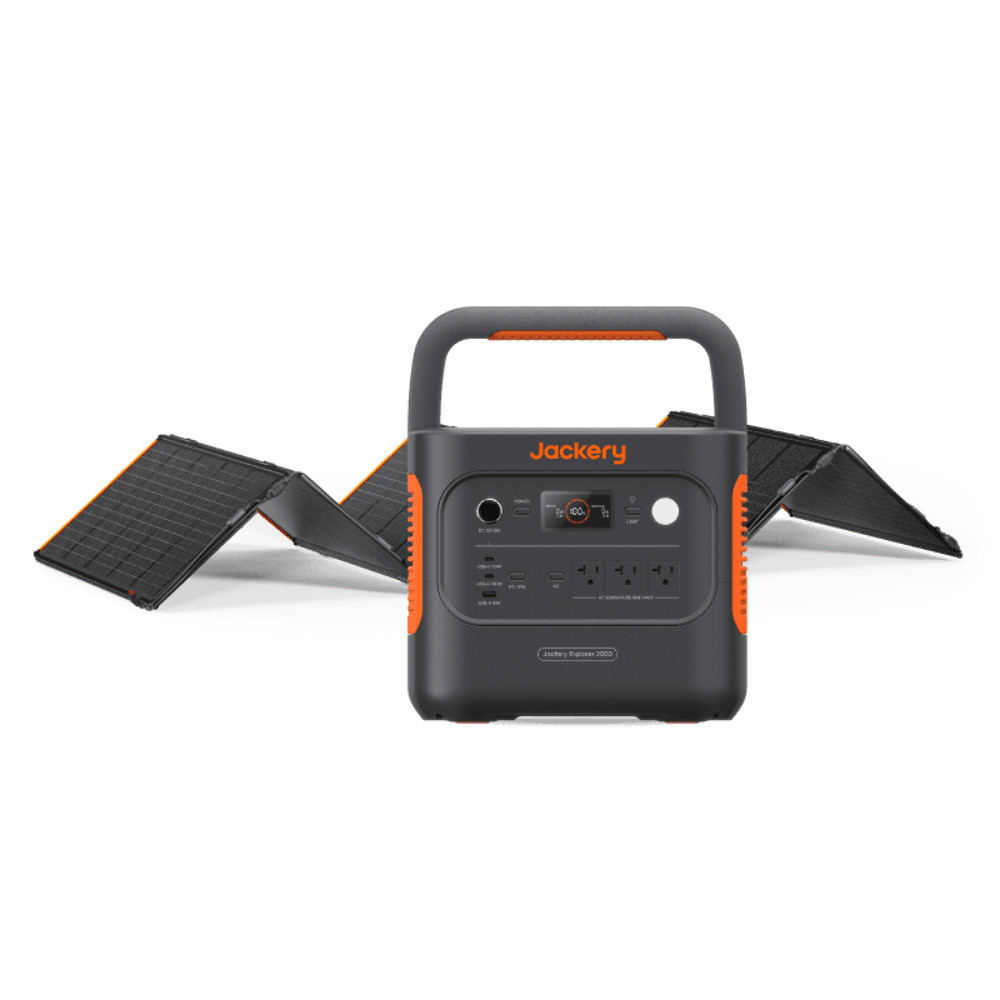 Jackery Explorer 2000 v2 Power Station 2042Wh with 2 SolarSaga 200W Solar Panels