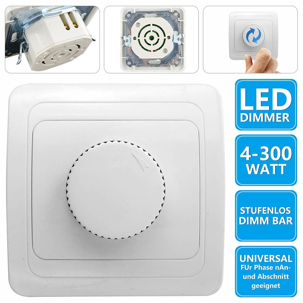 Professional grade Dimmable LED Dimmer Switch 230V for Flush Mounted Lamps