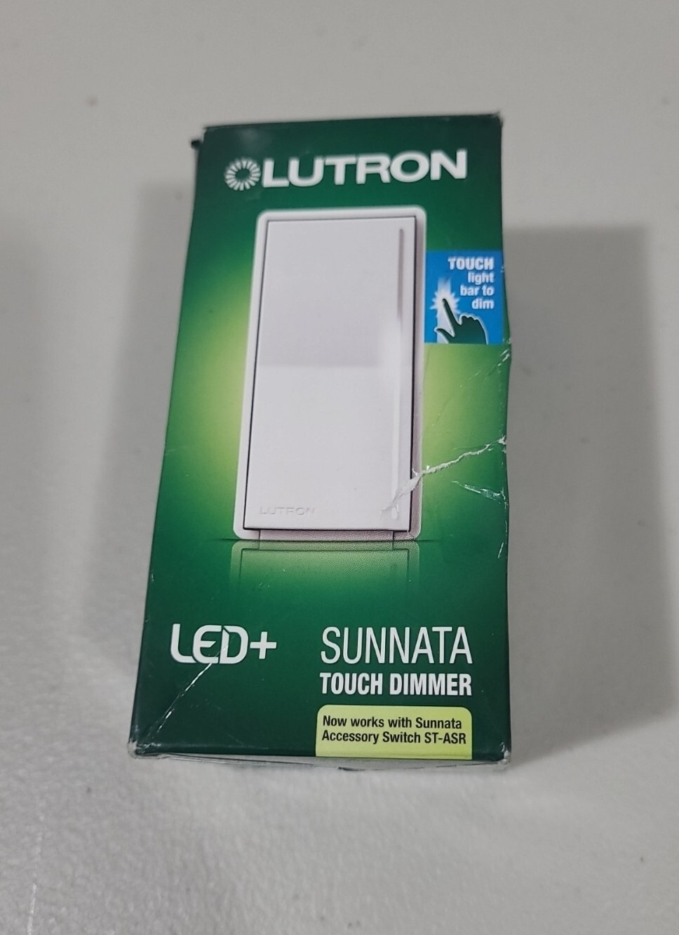Lutron Sunnata Touch Dimmer Switch STCL-153MR-WH White LED+ White New O
