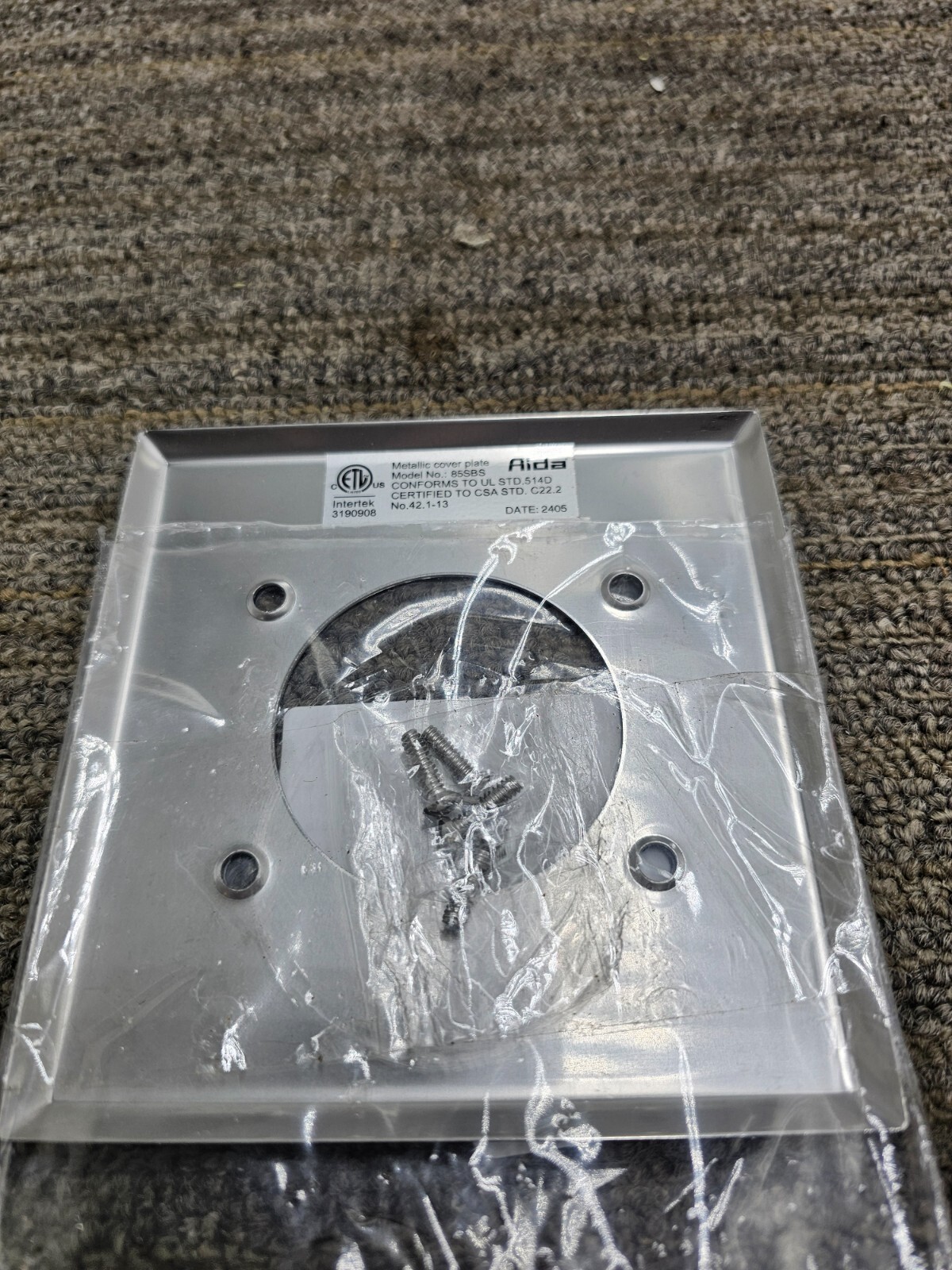 (QTY 11) Aida 2-Gang Wall Plate Single 2.16-in Hole Stainless Steel 055671