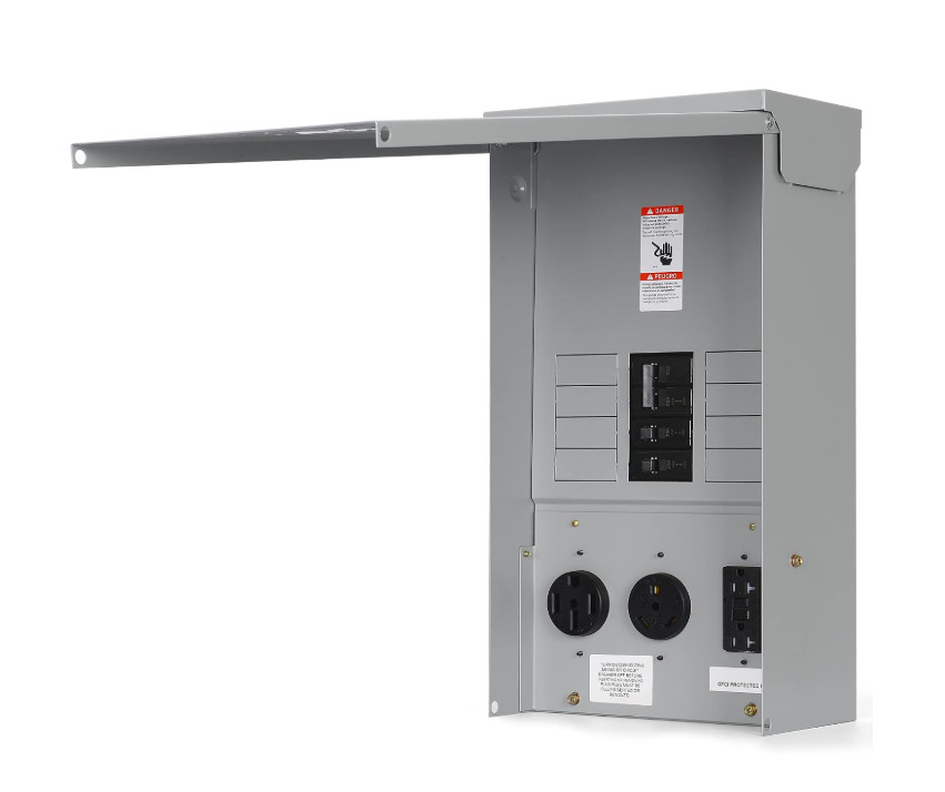 Electrical Panel RV Electrical Outlet Panel with Breaker Prewired Circuit 20 30