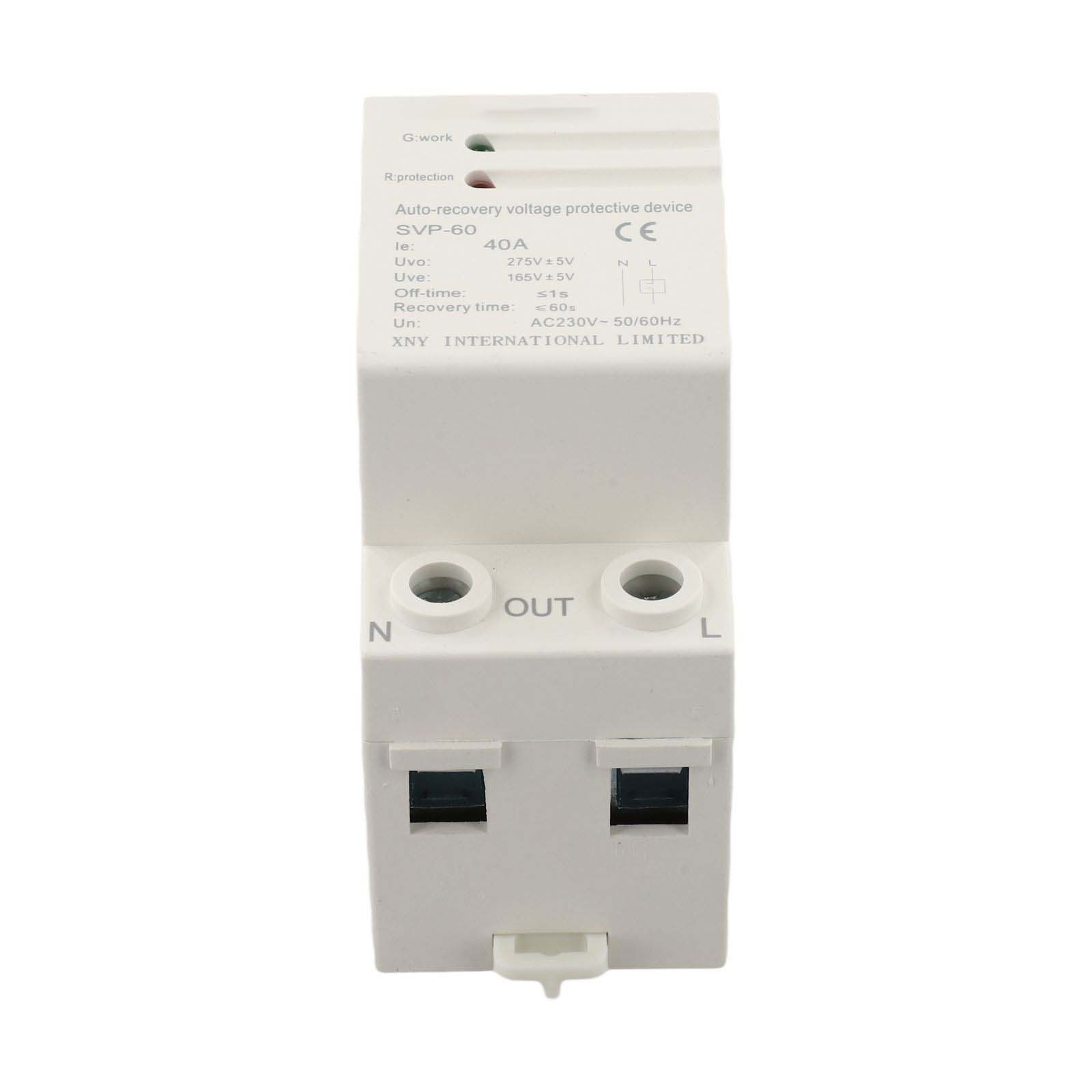 Residential Single Phase Voltage Current Protector Overvoltage Undervoltage