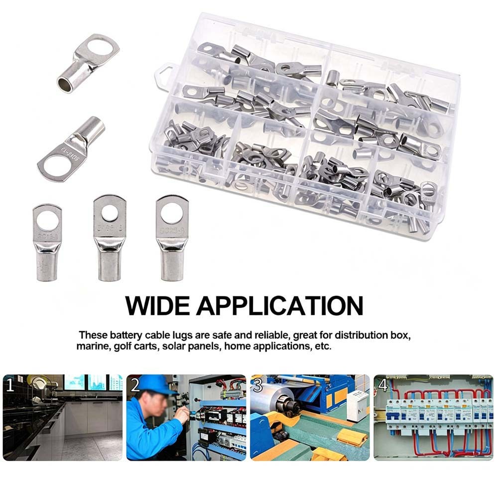 Wear Resistant Closed End Cable Lugs fits Automotive Marine Wire Connection Work