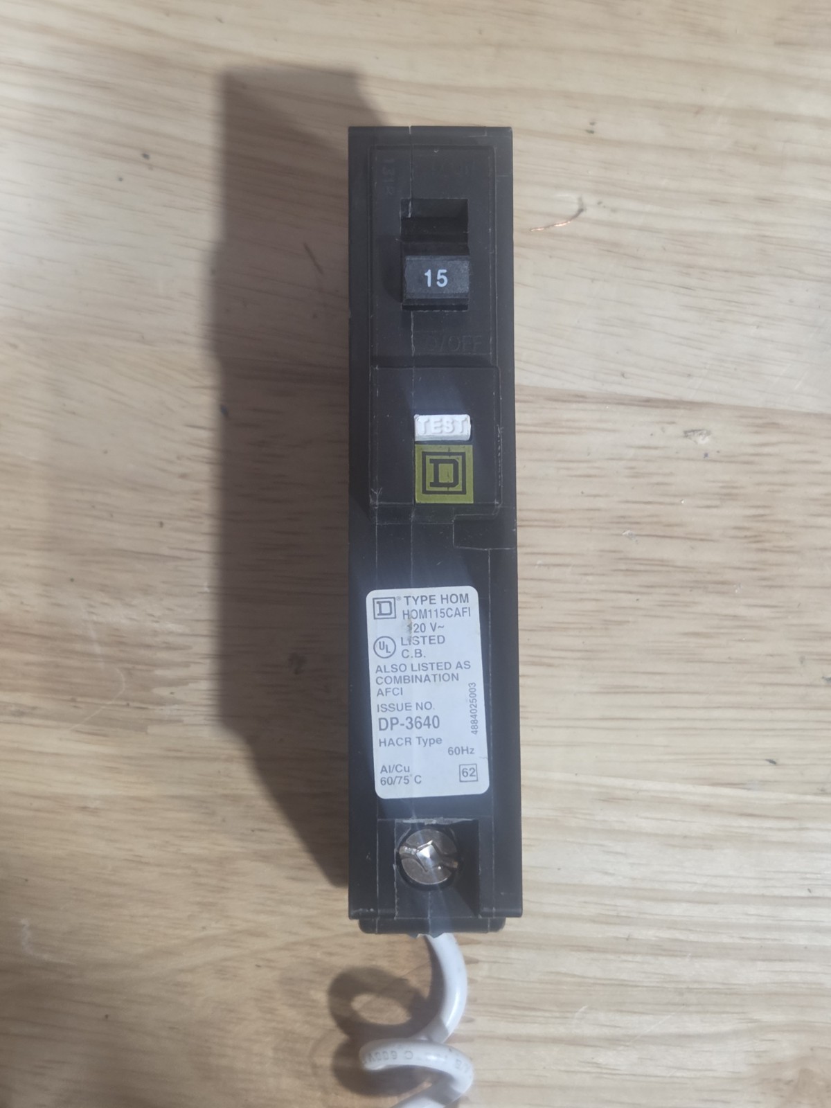 Homeline 15A Combination Arc-Fault Circuit Interrupter (CAFI) #HOM115CAFIC