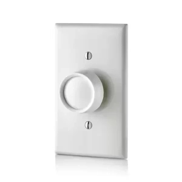 Leviton Trimatron Thermoplastic/Metal Light Almond/White 1-Pole Dimmer Knob 600W