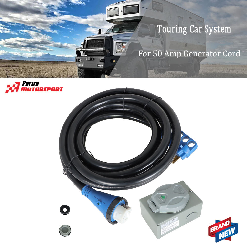 Generator Cord 25FT and Power Inlet Box Waterproof Combo Kit ETL Listed