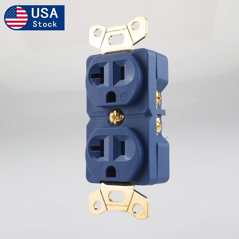 Power Supply USA AC Outlet Copper Receptacles Wall Duplex Distributor Outlet