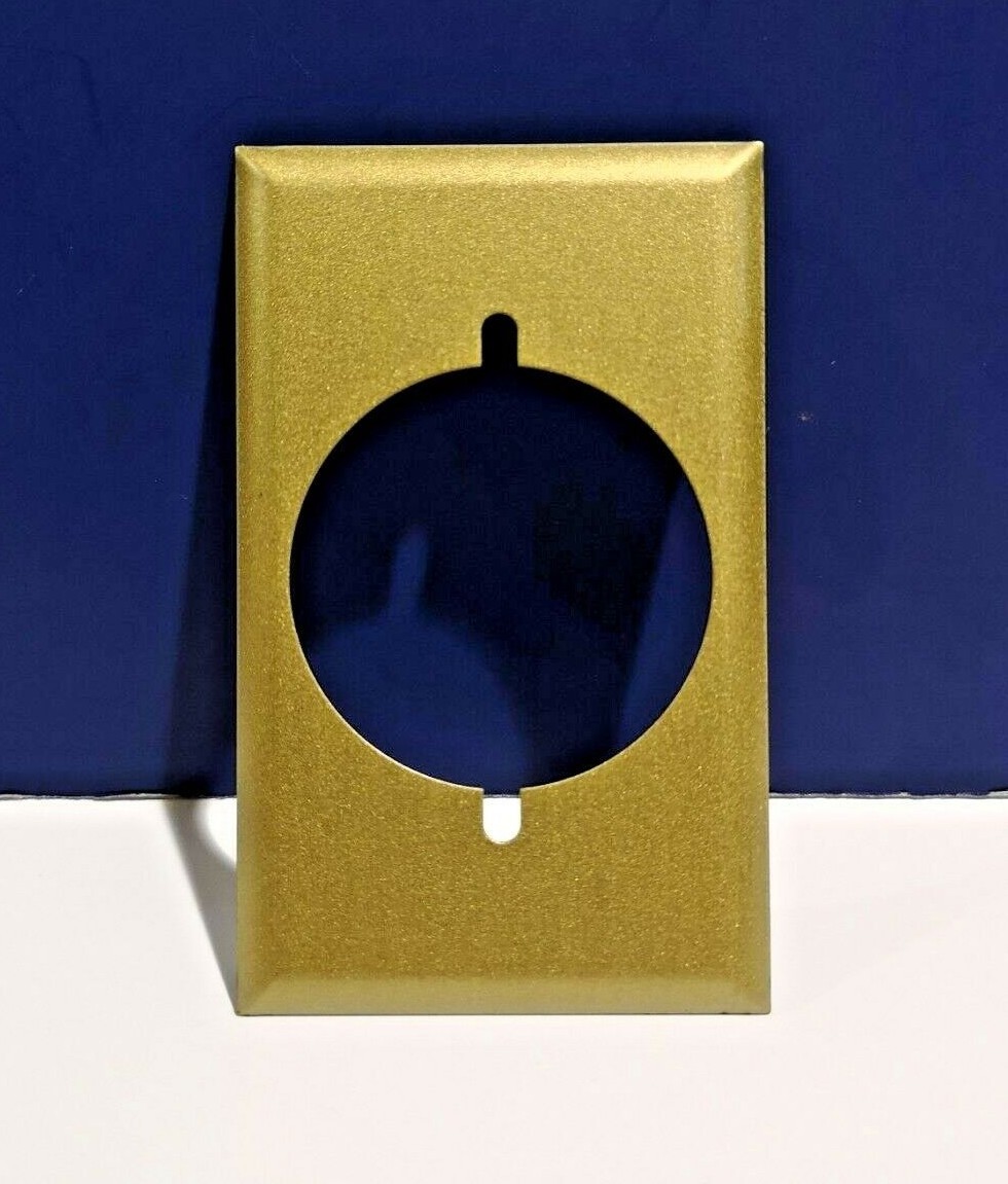 SATIN BRASS 1-Gang Flush Dryer WALL PLATE Cover with 2.125″ Hole NEW SP7R