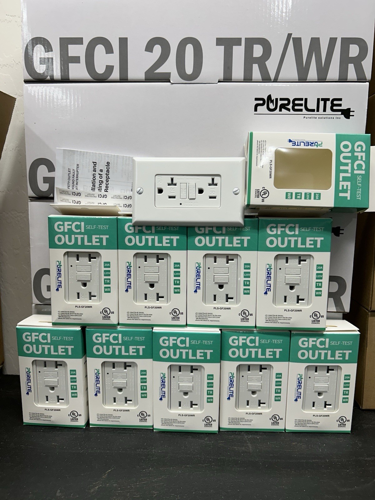 ❤️20A GFCI Outlet TR-WR self Test Weather & Tamper Resistant UL Listed W 10lot