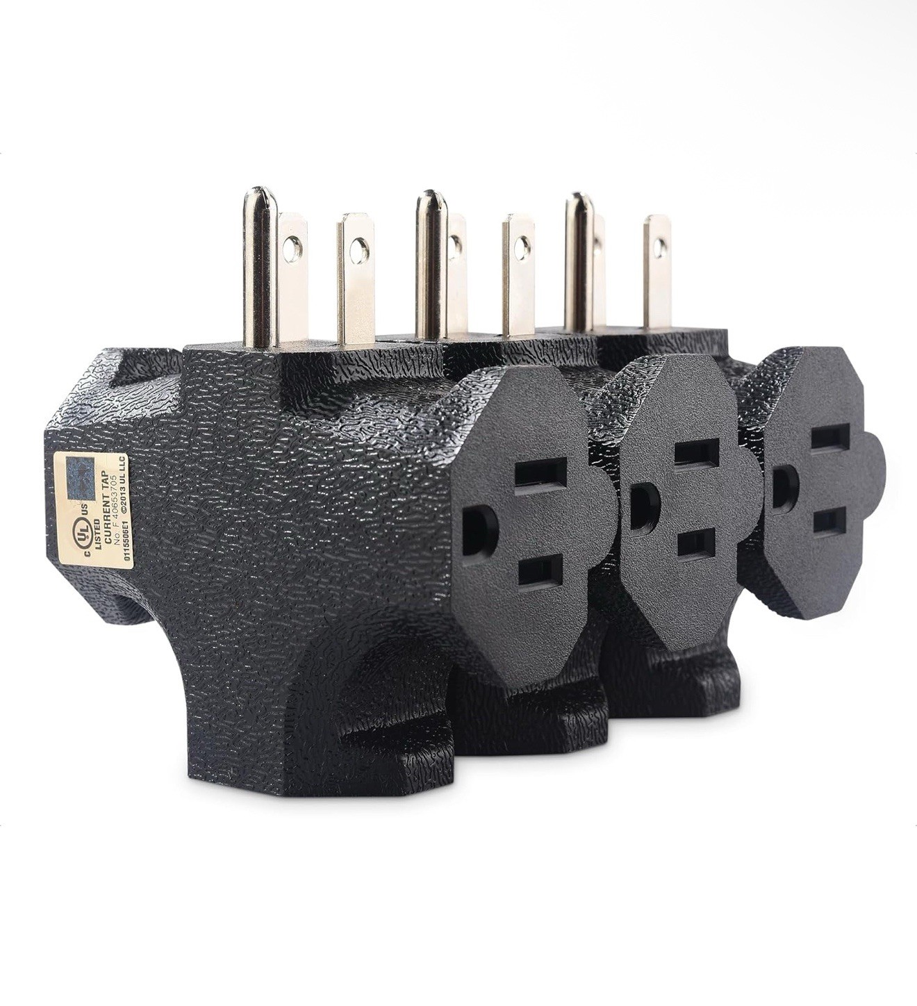 Cable Matters 3-Pack 3 Way Plug Adapter 15A 1875W, 3 Prong 3 Outlet Adapter
