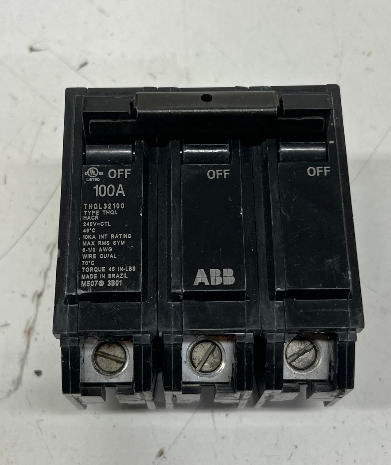 ABB 100 Amp 1 in. 3-Pole Circuit Breaker (THQL32100A)