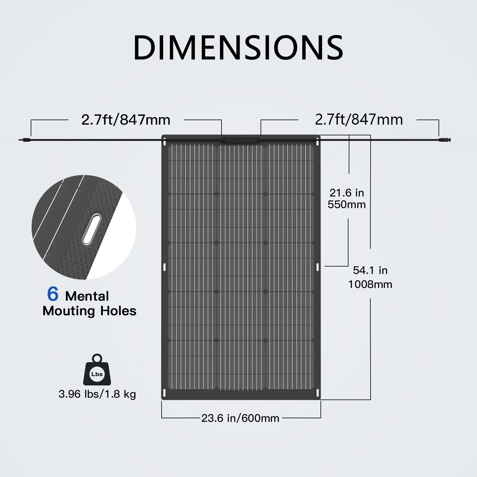 2X Solar Panel 100W Flexible Solar Panels For Camper Boat Balcony Power Station