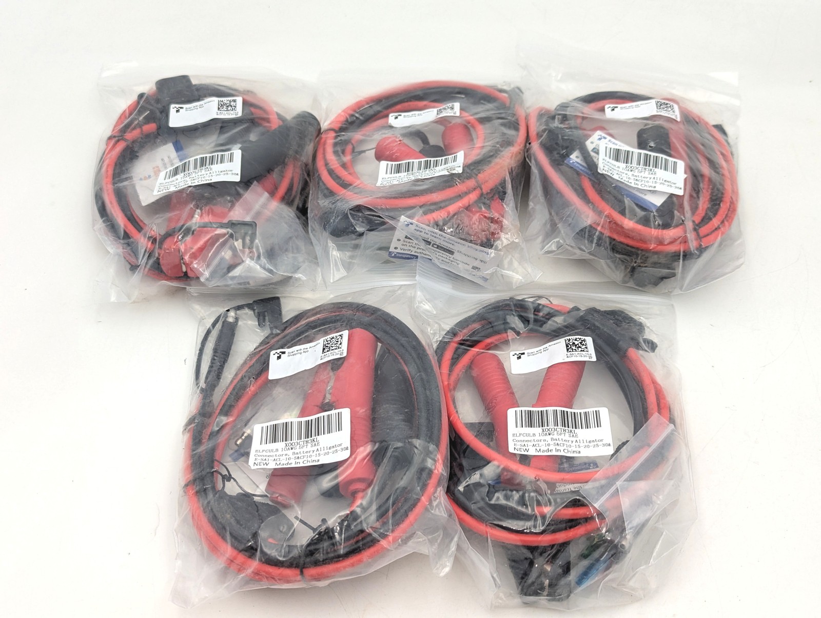 ELFCLUB & More 10AWG SAE to Alligator Clip 5ft Cables & More | Lot of 7