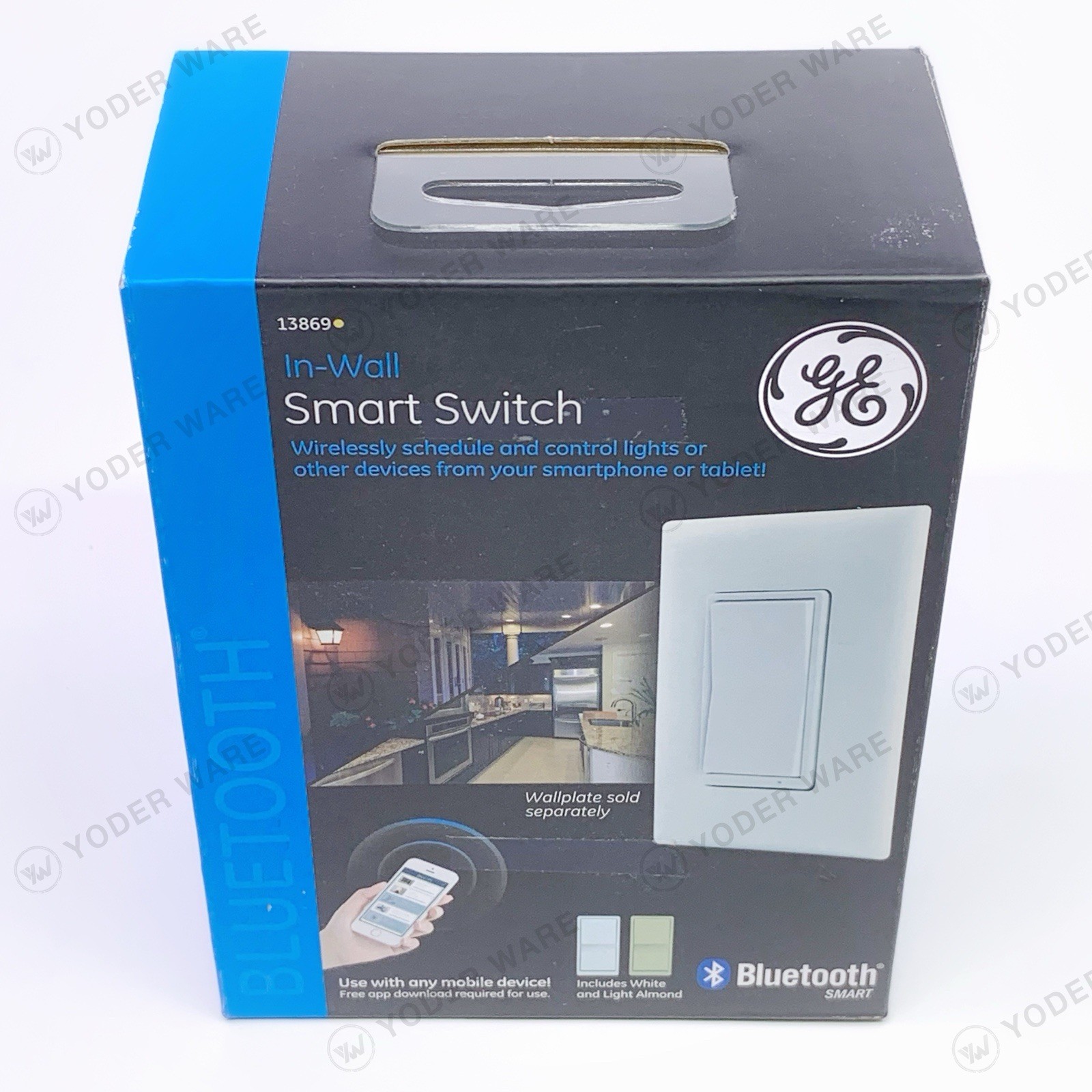 GE In-Wall Smart Switch BT4001 On/Off Switch White/ Light Almond Bluetooth READ*