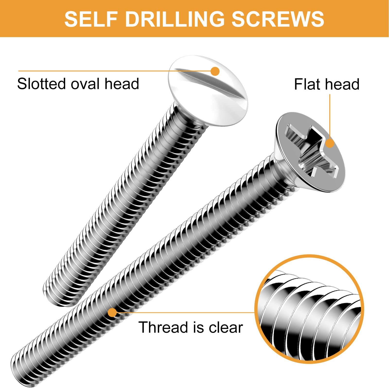 VIGRUE 145PCS Extra Long Outlet Screws – White Machine One Size,