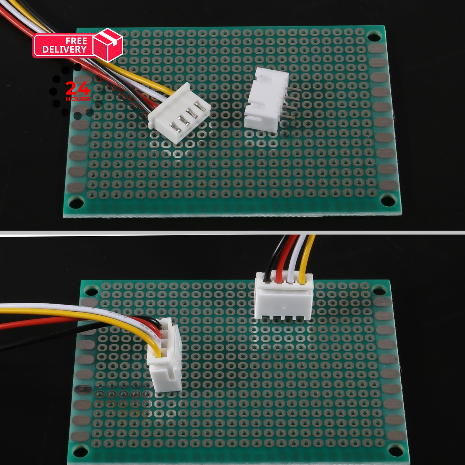 ACEIRMC 10Pairs JST-XH Connector Kit, XH 2.54mm 4 Pin Header Male and 4P