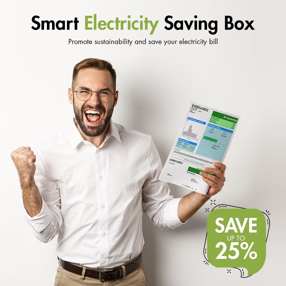 KVAR Energy Saver, 300 Amp Home Energy Saver Box & Surge Protector for Whole