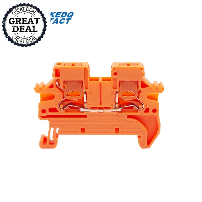Rail Terminal Block 2.5Mm² Cable Wiring Electrical Wire Push-In Connector 10Pcs