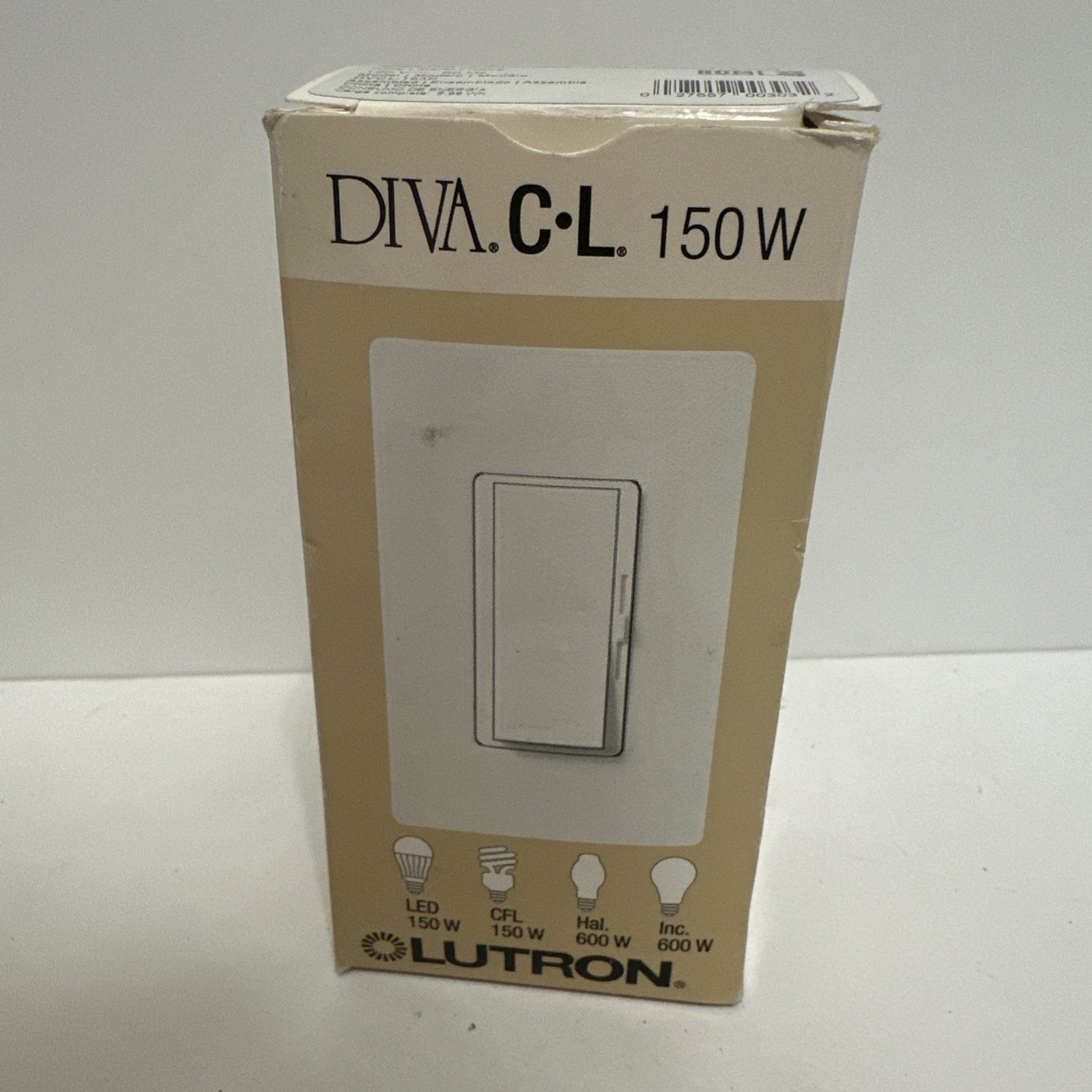 Lutron DVCL-153P-IV Diva Dimmable CFL/LED Dimmer Ivory 120V ~ 60Hz NIB