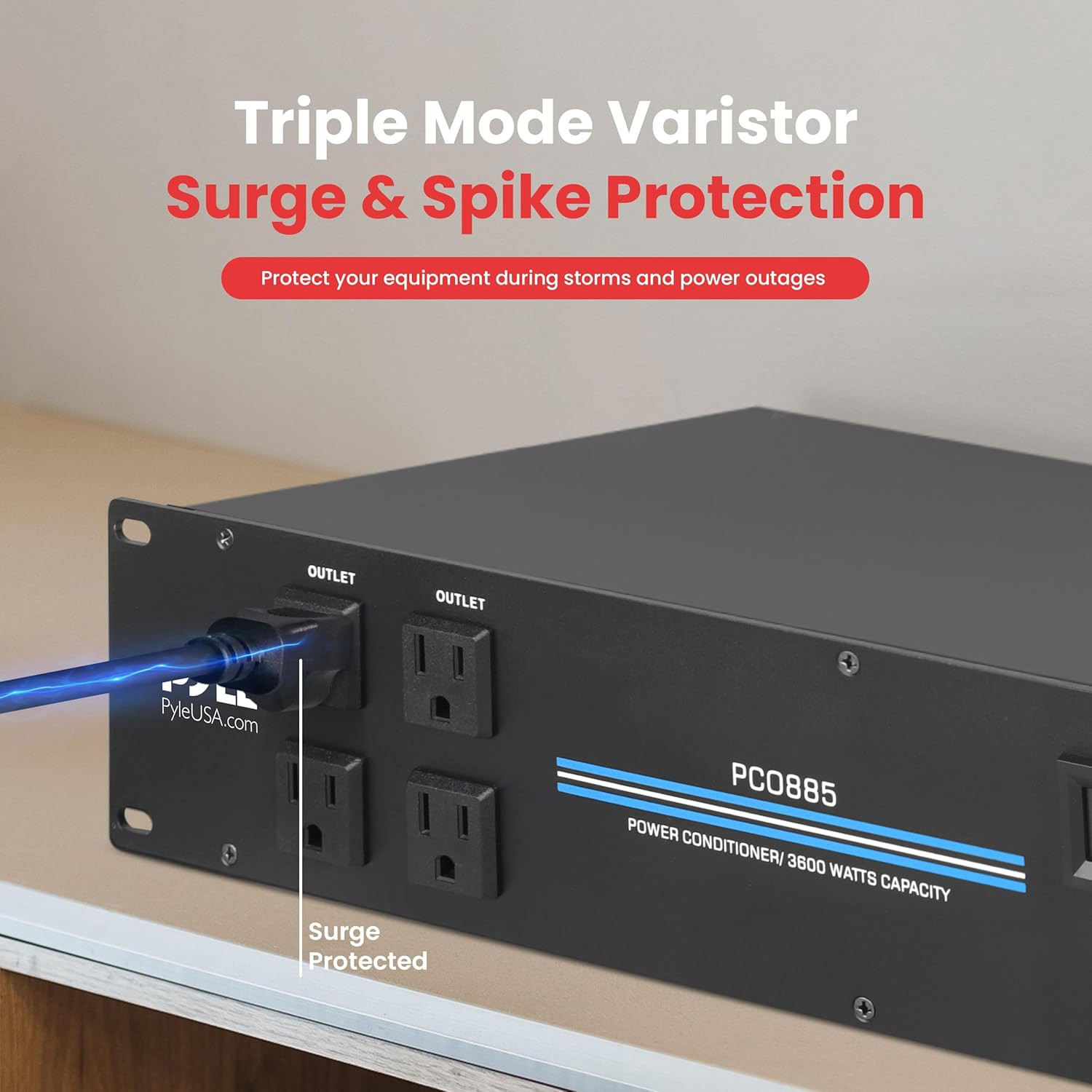 PDU Power Strip Surge Protector – 3600 Watt 15 Amp 18 Outlet Heavy Duty
