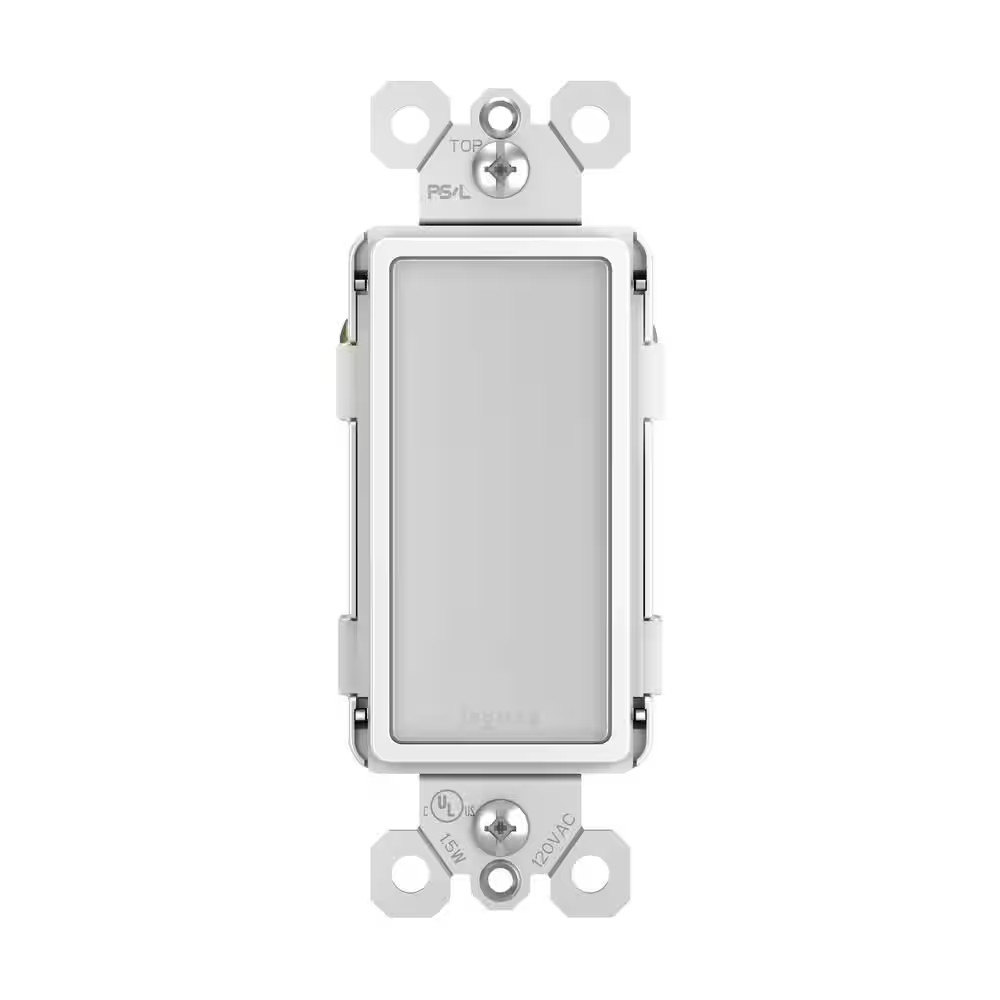Radiant 125-Volt Full Night Light Decorator Duplex Outlet, White