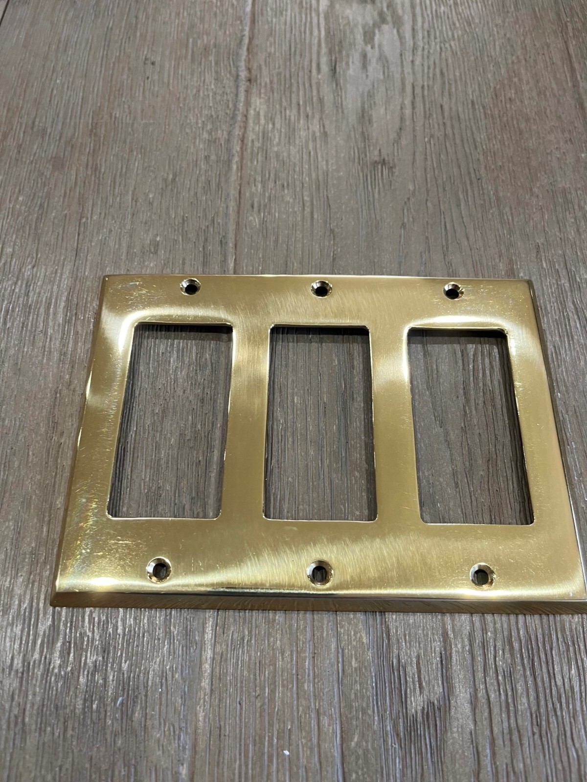 Rejuvenation Triple gfci switch plate cover white brass black copper matte brush