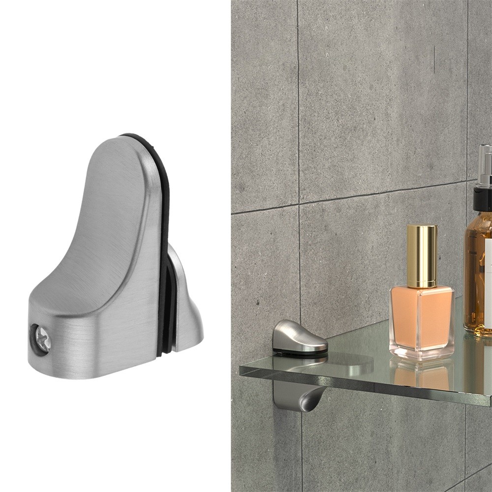 4×Adjustable Glass Shelf Brackets Zinc Alloy For 3-20mm Thickness Glass
