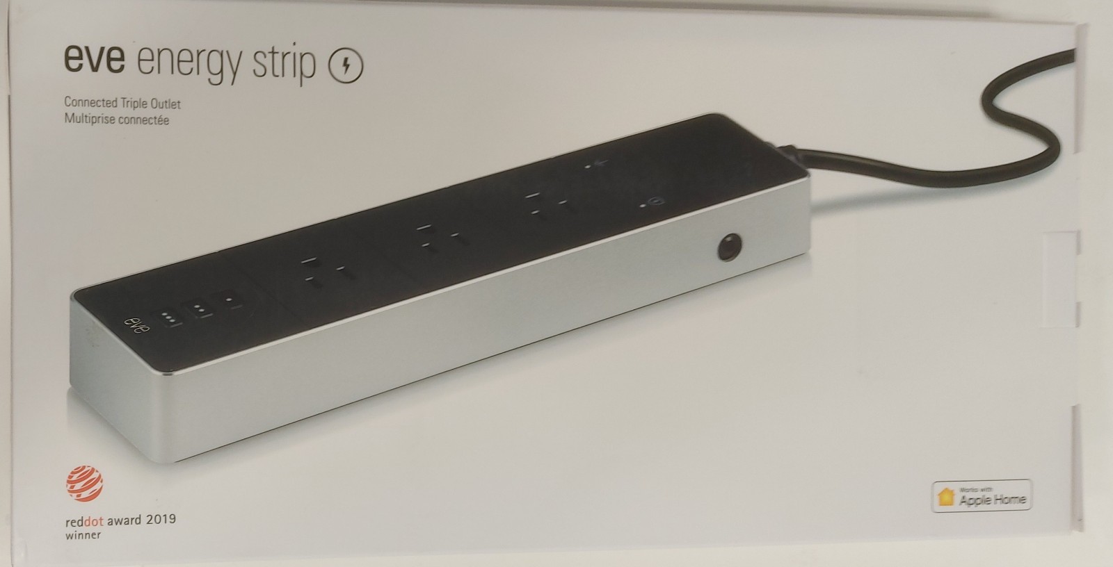 Eve Energy Strip Apple HomeKit Smart Home Triple Outlet & Power Meter