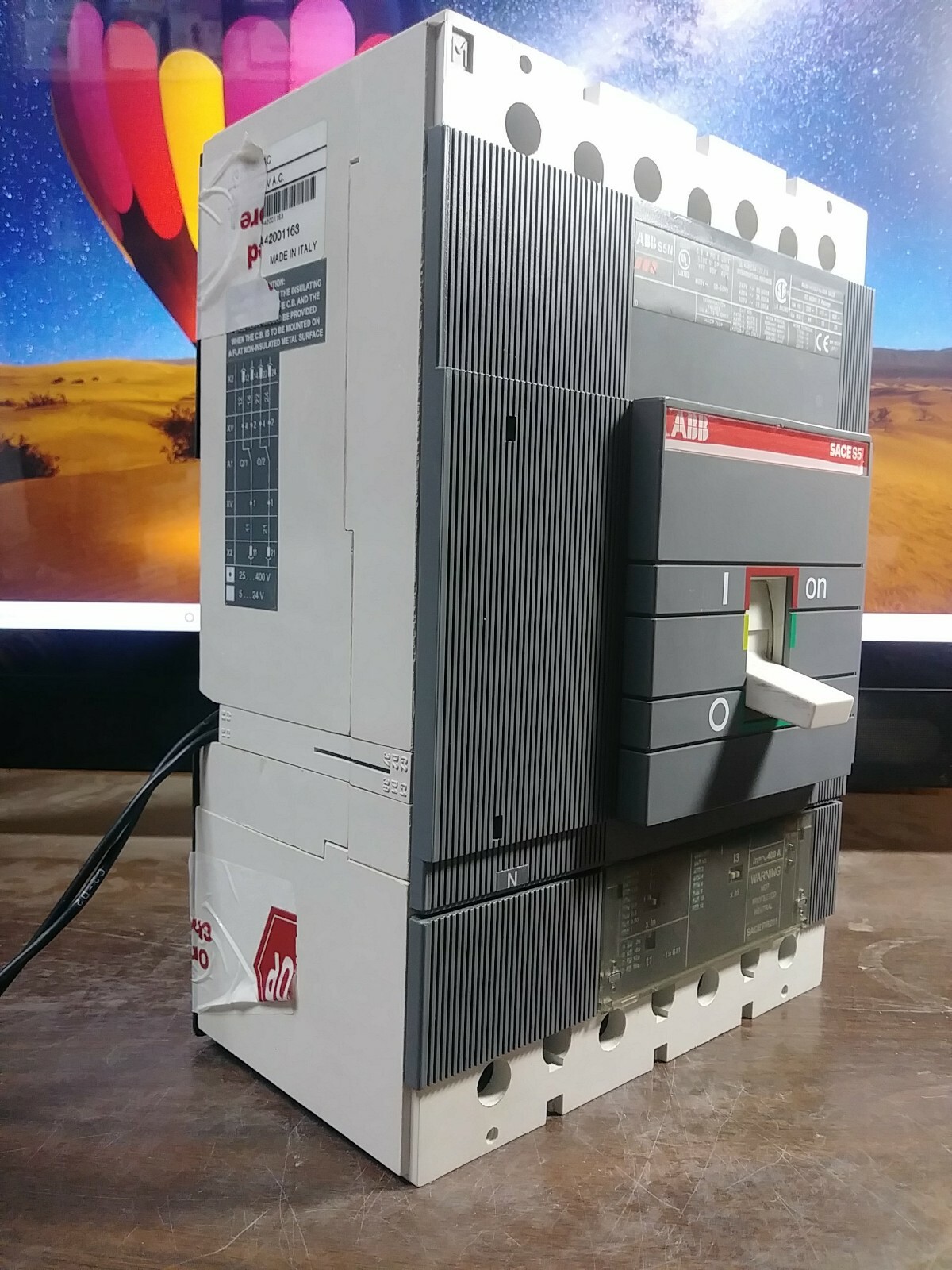 ABB 0M-2870 CIRCUIT BREAKER 400 AMP 600 VOLT 4 POLE SACE S5N NEW TAKE-OUT