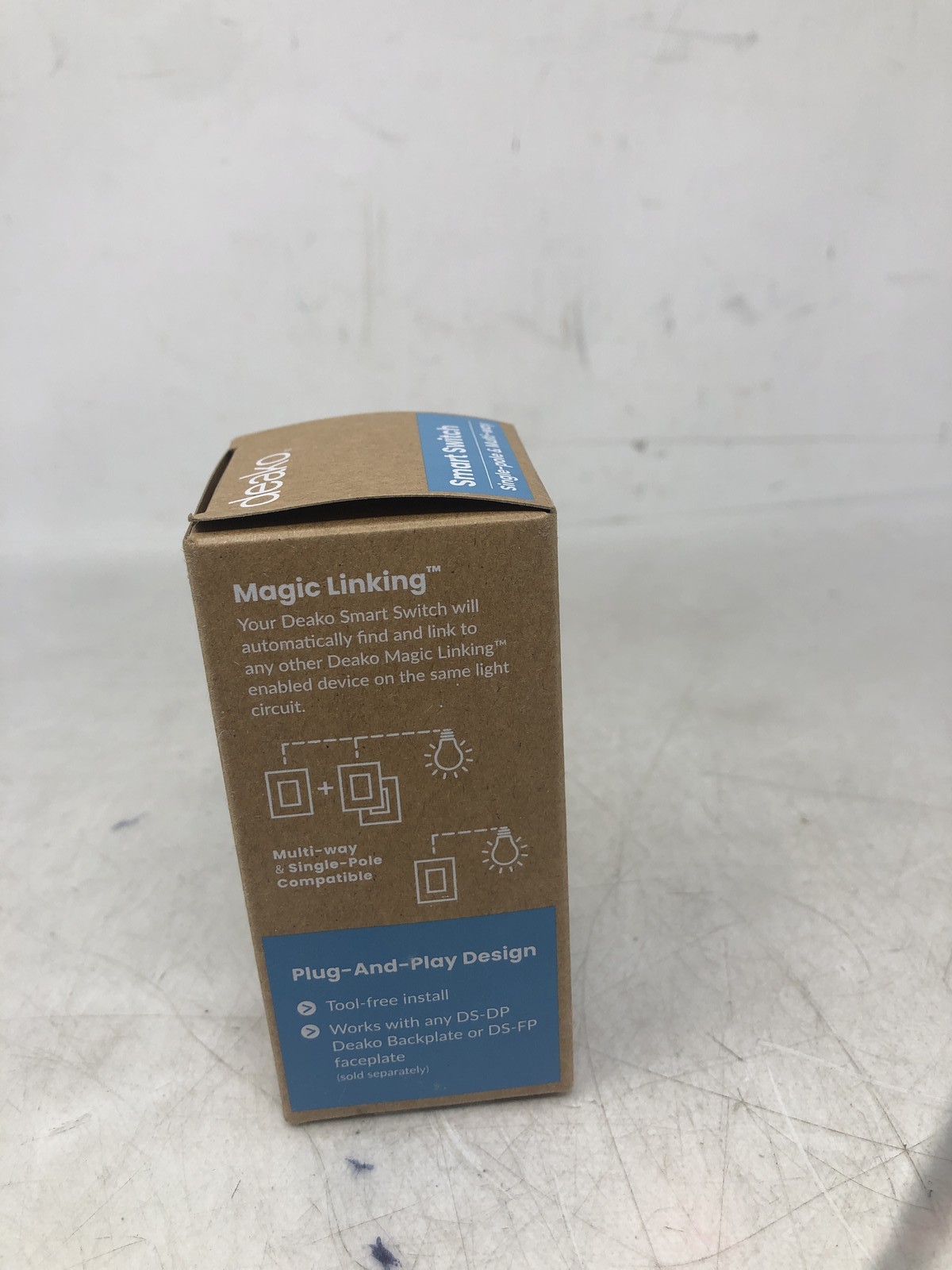 Deako Smart Light Switch Single-Pole & Multi-Way White,Led/Cfl 240W