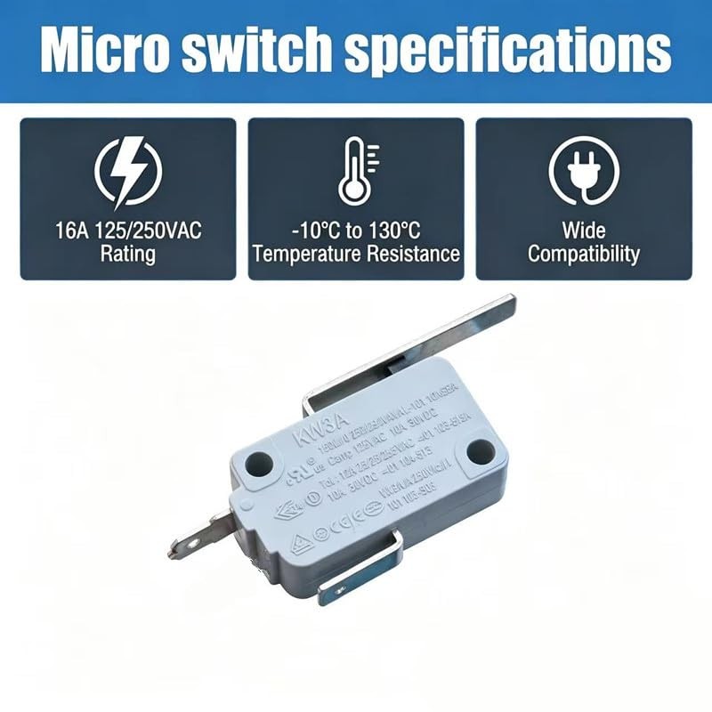KW3-0Z Replacement Sensor Switch 16A 125V/250V Lever-Type Micro Switch,