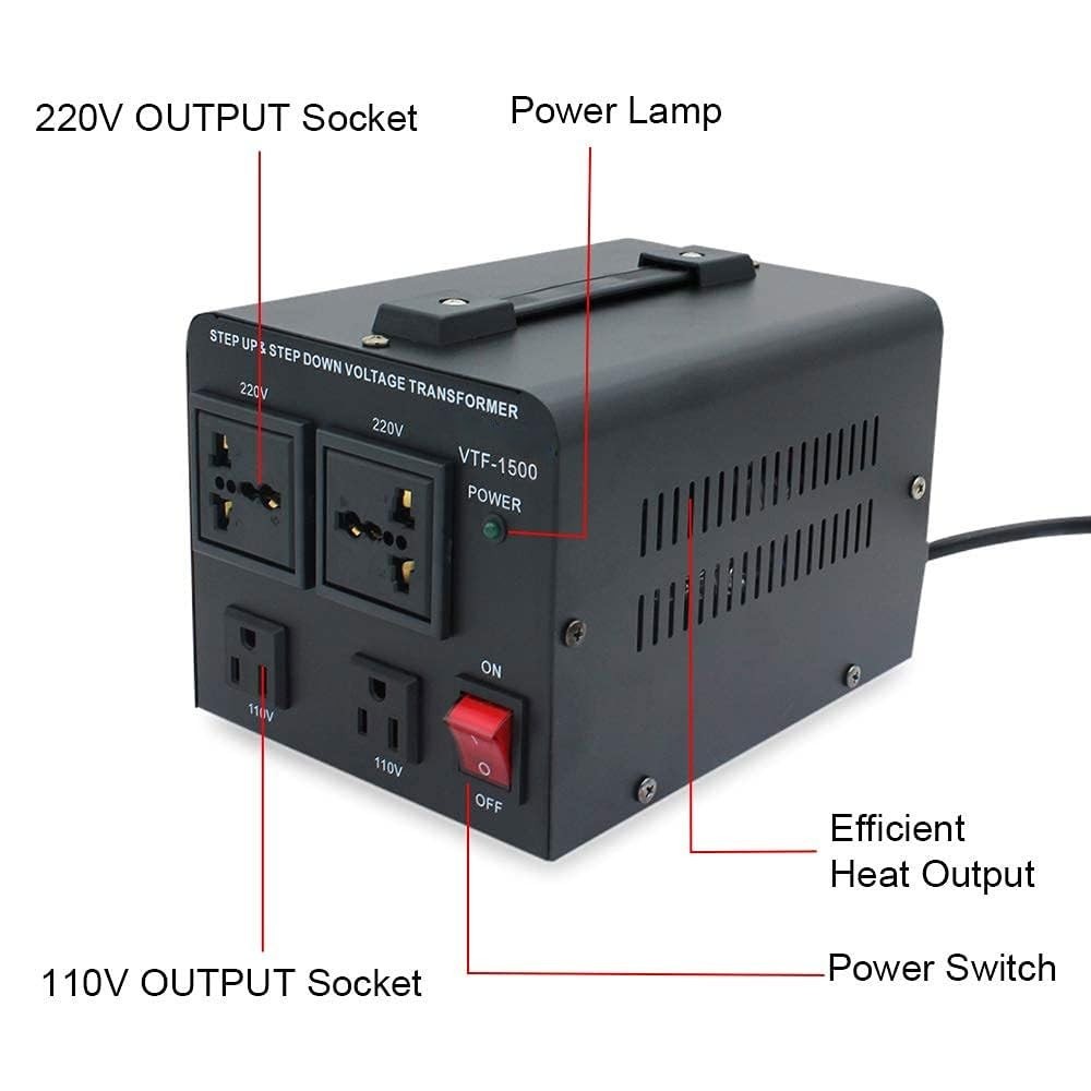 1500W Step Up & Step Down Voltage Transformer Converter 110V to 220V or 220V/…